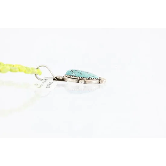 Handmade Certified Authentic Navajo .925 Sterling Silver Turquoise Native American Necklace 371020868767
