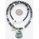 Handmade Certified Authentic Navajo .925 Sterling Silver Turquoise Native American Necklace 371029409820
