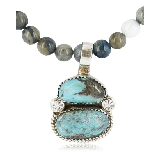 Handmade Certified Authentic Navajo .925 Sterling Silver Turquoise Native American Necklace 371029409820 Handmade Certified Authentic Navajo .925 Sterling Silver Turquoise Native American Necklace 371029409820