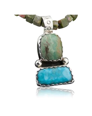 Handmade Certified Authentic Navajo .925 Sterling Silver Turquoise Native American Necklace 390593289479 Handmade Certified Authentic Navajo .925 Sterling Silver Turquoise Native American Necklace 390593289479