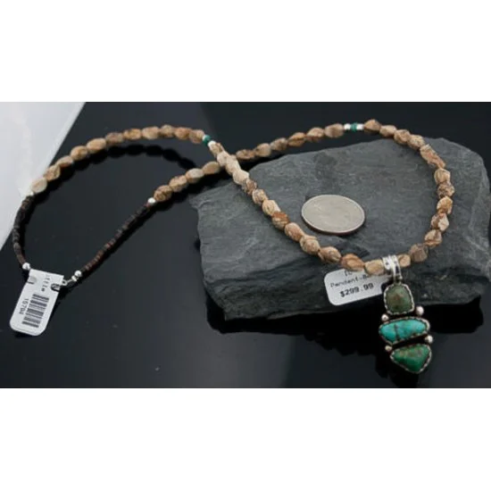 Handmade Certified Authentic Navajo .925 Sterling Silver Turquoise Native American Necklace 390627778131 Handmade Certified Authentic Navajo .925 Sterling Silver Turquoise Native American Necklace 390627778131