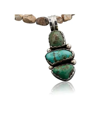 Handmade Certified Authentic Navajo .925 Sterling Silver Turquoise Native American Necklace 390627778131 Handmade Certified Authentic Navajo .925 Sterling Silver Turquoise Native American Necklace 390627778131