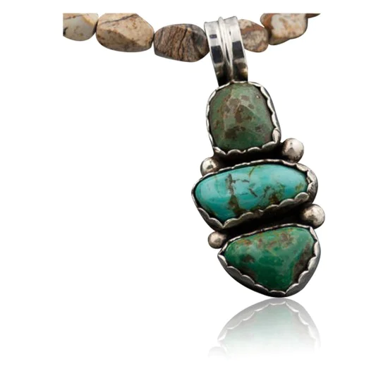 Handmade Certified Authentic Navajo .925 Sterling Silver Turquoise Native American Necklace 390627778131 Handmade Certified Authentic Navajo .925 Sterling Silver Turquoise Native American Necklace 390627778131