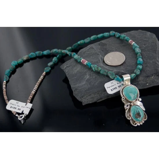 Handmade Certified Authentic Navajo .925 Sterling Silver Turquoise Native American Necklace 390653416620 Handmade Certified Authentic Navajo .925 Sterling Silver Turquoise Native American Necklace 390653416620