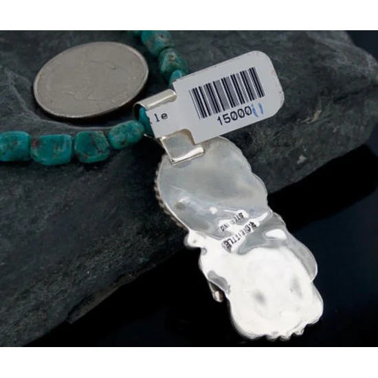 Handmade Certified Authentic Navajo .925 Sterling Silver Turquoise Native American Necklace 390653416620 Handmade Certified Authentic Navajo .925 Sterling Silver Turquoise Native American Necklace 390653416620