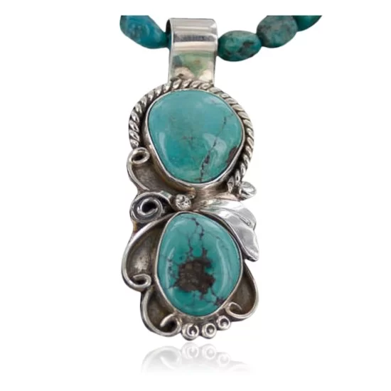 Handmade Certified Authentic Navajo .925 Sterling Silver Turquoise Native American Necklace 390653416620 Handmade Certified Authentic Navajo .925 Sterling Silver Turquoise Native American Necklace 390653416620
