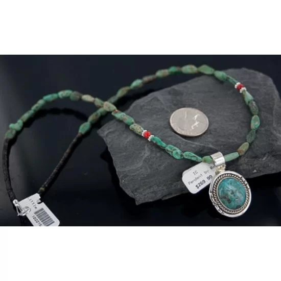 Handmade Certified Authentic Navajo .925 Sterling Silver Turquoise Native American Necklace 390654582187 Handmade Certified Authentic Navajo .925 Sterling Silver Turquoise Native American Necklace 390654582187
