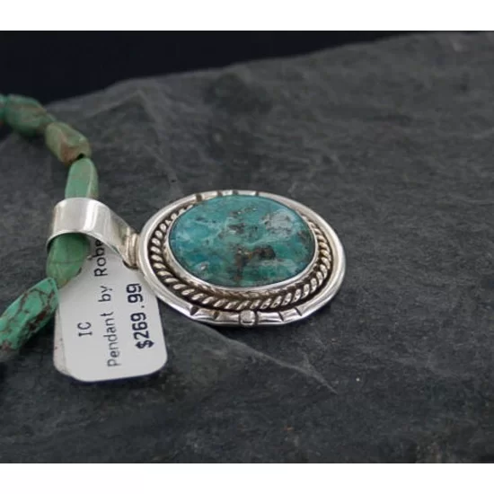 Handmade Certified Authentic Navajo .925 Sterling Silver Turquoise Native American Necklace 390654582187 Handmade Certified Authentic Navajo .925 Sterling Silver Turquoise Native American Necklace 390654582187
