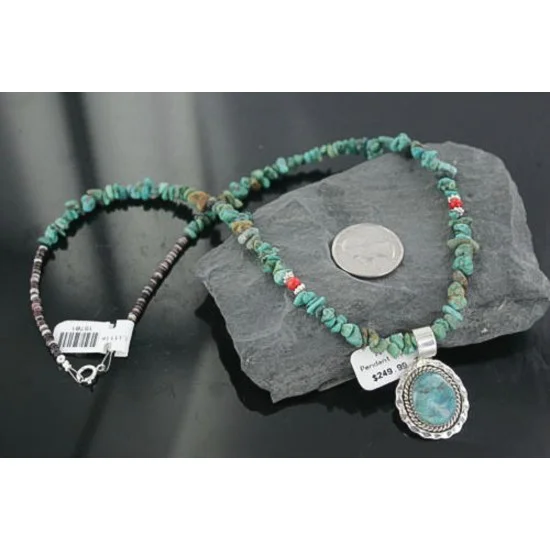 Handmade Certified Authentic Navajo .925 Sterling Silver Turquoise Native American Necklace 390666087324 Handmade Certified Authentic Navajo .925 Sterling Silver Turquoise Native American Necklace 390666087324