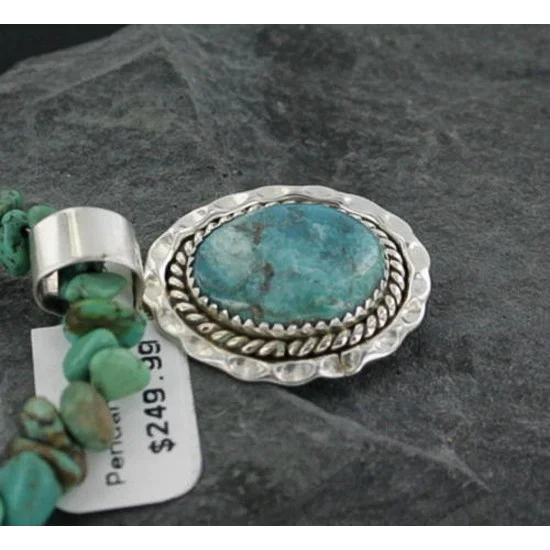 Handmade Certified Authentic Navajo .925 Sterling Silver Turquoise Native American Necklace 390666087324 Handmade Certified Authentic Navajo .925 Sterling Silver Turquoise Native American Necklace 390666087324