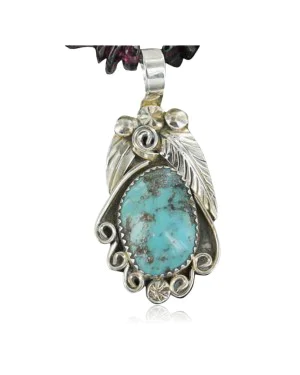Handmade Certified Authentic Navajo .925 Sterling Silver Turquoise Native American Necklace 390670769019