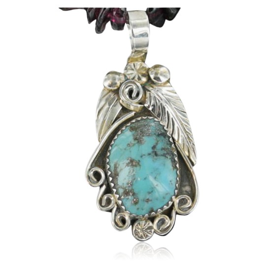 Handmade Certified Authentic Navajo .925 Sterling Silver Turquoise Native American Necklace 390670769019