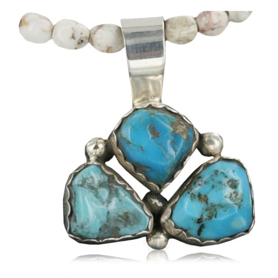 Handmade Certified Authentic Navajo .925 Sterling Silver Turquoise Native American Necklace 390675991086 Handmade Certified Authentic Navajo .925 Sterling Silver Turquoise Native American Necklace 390675991086