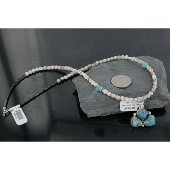 Handmade Certified Authentic Navajo .925 Sterling Silver Turquoise Native American Necklace 390675991086 Handmade Certified Authentic Navajo .925 Sterling Silver Turquoise Native American Necklace 390675991086