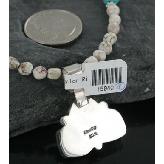 Handmade Certified Authentic Navajo .925 Sterling Silver Turquoise Native American Necklace 390675991086 Handmade Certified Authentic Navajo .925 Sterling Silver Turquoise Native American Necklace 390675991086