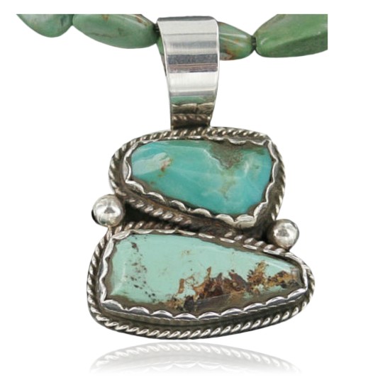 Handmade Certified Authentic Navajo .925 Sterling Silver Turquoise Native American Necklace 390682452881 Handmade Certified Authentic Navajo .925 Sterling Silver Turquoise Native American Necklace 390682452881