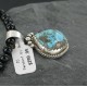 Handmade Certified Authentic Navajo .925 Sterling Silver Turquoise Native American Necklace 390687070884
