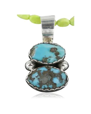 Handmade Certified Authentic Navajo .925 Sterling Silver Turquoise Native American Necklace 390687499348
