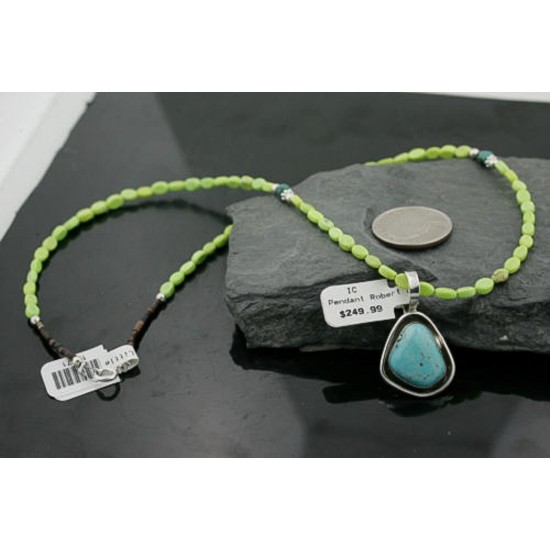 Handmade Certified Authentic Navajo .925 Sterling Silver Turquoise Native American Necklace 390731980759 Handmade Certified Authentic Navajo .925 Sterling Silver Turquoise Native American Necklace 390731980759