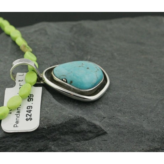 Handmade Certified Authentic Navajo .925 Sterling Silver Turquoise Native American Necklace 390731980759 Handmade Certified Authentic Navajo .925 Sterling Silver Turquoise Native American Necklace 390731980759
