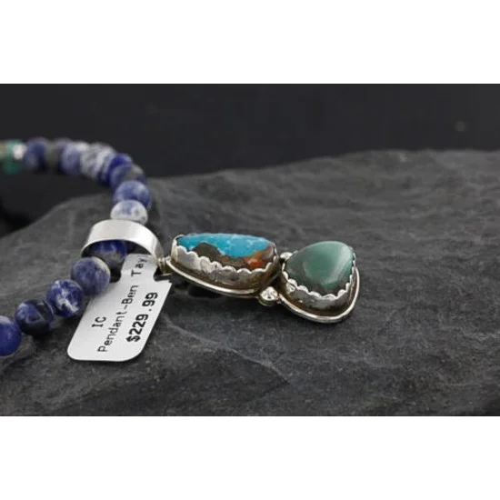 Handmade Certified Authentic Navajo .925 Sterling Silver Turquoise Native American Necklace 390750315098 Handmade Certified Authentic Navajo .925 Sterling Silver Turquoise Native American Necklace 390750315098