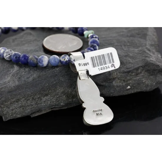 Handmade Certified Authentic Navajo .925 Sterling Silver Turquoise Native American Necklace 390750315098 Handmade Certified Authentic Navajo .925 Sterling Silver Turquoise Native American Necklace 390750315098