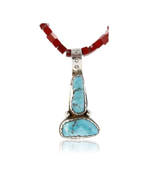 Handmade Certified Authentic Navajo .925 Sterling Silver Turquoise Native American Necklace 390767937119
