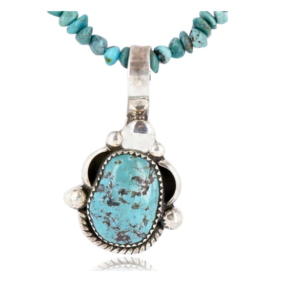 Handmade Certified Authentic Navajo .925 Sterling Silver Turquoise Native American Necklace 390788830101