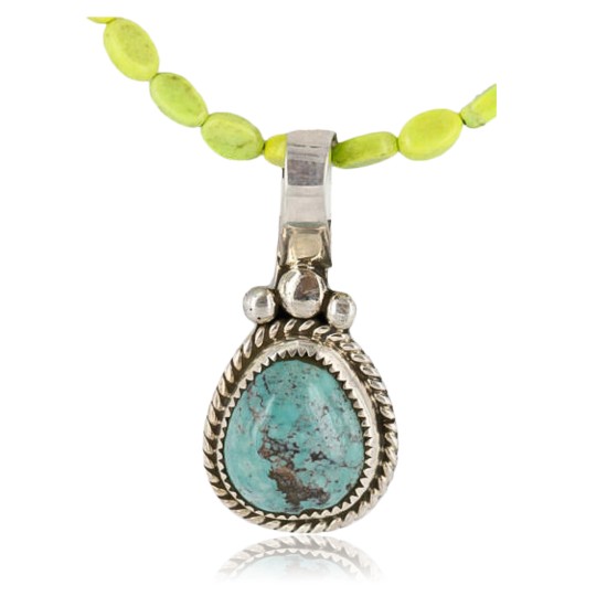 Handmade Certified Authentic Navajo .925 Sterling Silver Turquoise Native American Necklace 390791017442