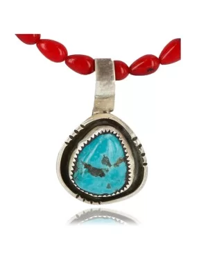 Handmade Certified Authentic Navajo .925 Sterling Silver Turquoise Native American Necklace 390791258859 Handmade Certified Authentic Navajo .925 Sterling Silver Turquoise Native American Necklace 390791258859