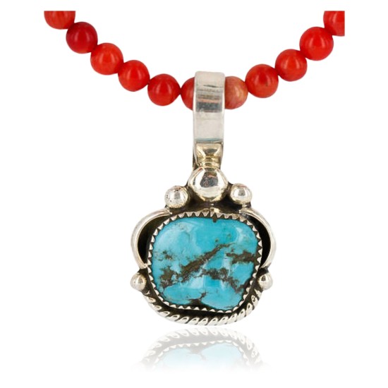 Handmade Certified Authentic Navajo .925 Sterling Silver Turquoise Native American Necklace 390792703752