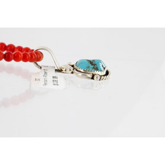 Handmade Certified Authentic Navajo .925 Sterling Silver Turquoise Native American Necklace 390792703752 Handmade Certified Authentic Navajo .925 Sterling Silver Turquoise Native American Necklace 390792703752