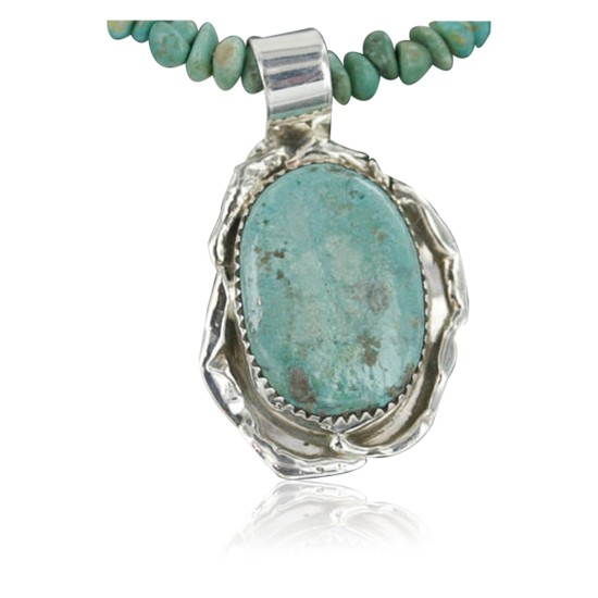 Handmade Certified Authentic Navajo .925 Sterling Silver Turquoise Native American Necklace & Pendant 370923819892 Handmade Certified Authentic Navajo .925 Sterling Silver Turquoise Native American Necklace & Pendant 370923819892