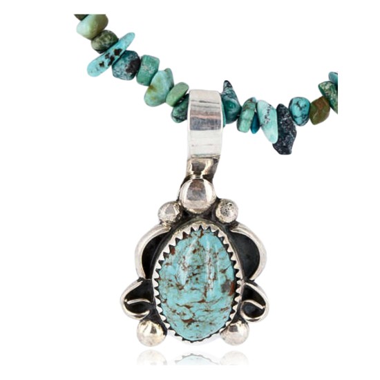 Handmade Certified Authentic Navajo .925 Sterling Silver Turquoise Native American Necklace & Pendant 371017063775 Handmade Certified Authentic Navajo .925 Sterling Silver Turquoise Native American Necklace & Pendant 371017063775