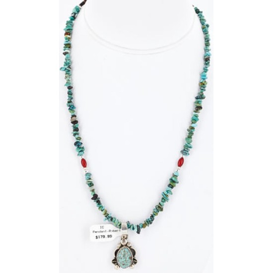 Handmade Certified Authentic Navajo .925 Sterling Silver Turquoise Native American Necklace & Pendant 371017063775 Handmade Certified Authentic Navajo .925 Sterling Silver Turquoise Native American Necklace & Pendant 371017063775