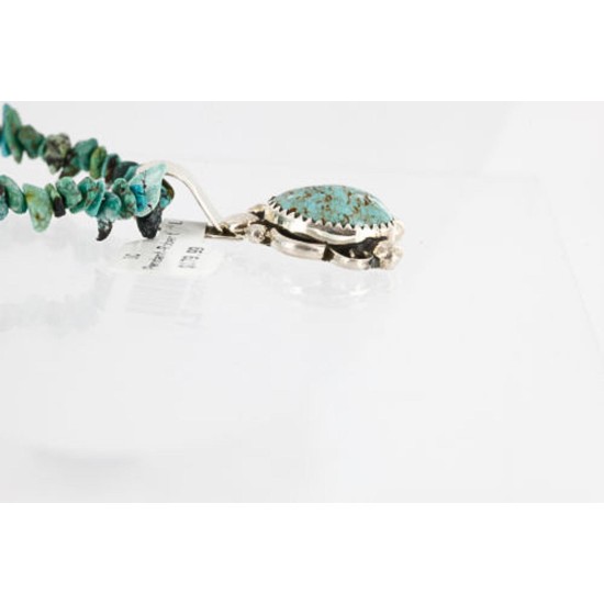 Handmade Certified Authentic Navajo .925 Sterling Silver Turquoise Native American Necklace & Pendant 371017063775 Handmade Certified Authentic Navajo .925 Sterling Silver Turquoise Native American Necklace & Pendant 371017063775