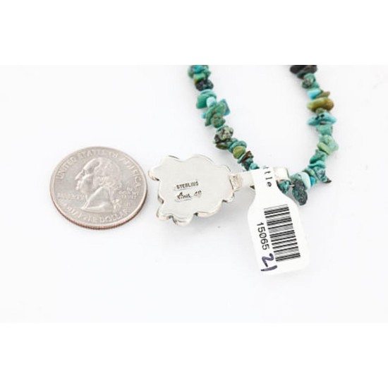 Handmade Certified Authentic Navajo .925 Sterling Silver Turquoise Native American Necklace & Pendant 371017063775 Handmade Certified Authentic Navajo .925 Sterling Silver Turquoise Native American Necklace & Pendant 371017063775