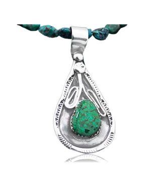 Handmade Certified Authentic Navajo .925 Sterling Silver Turquoise Native American Necklace & Pendant 390614969450
