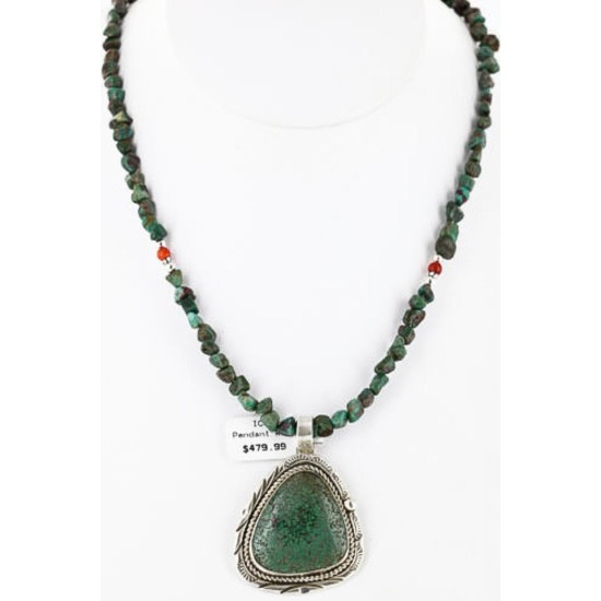 Handmade Certified Authentic Navajo .925 Sterling Silver Turquoise Native American Necklace & Pendant 390751176396 Handmade Certified Authentic Navajo .925 Sterling Silver Turquoise Native American Necklace & Pendant 390751176396