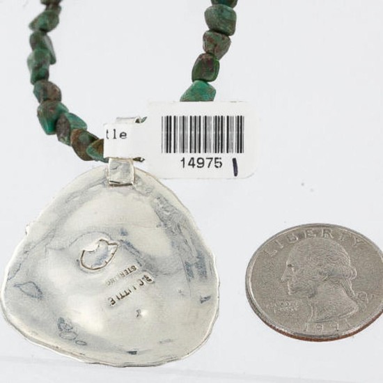 Handmade Certified Authentic Navajo .925 Sterling Silver Turquoise Native American Necklace & Pendant 390751176396 Handmade Certified Authentic Navajo .925 Sterling Silver Turquoise Native American Necklace & Pendant 390751176396