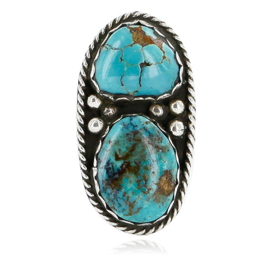 Handmade Certified Authentic Navajo .925 Sterling Silver Turquoise Native American Ring  16842