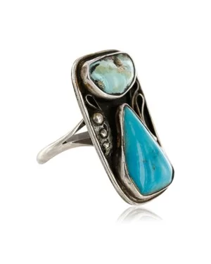 Handmade Certified Authentic Navajo .925 Sterling Silver Turquoise Native American Ring 371060814636 Handmade Certified Authentic Navajo .925 Sterling Silver Turquoise Native American Ring 371060814636