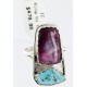 Handmade Certified Authentic Navajo .925 Sterling Silver Turquoise PURPLE SPINY Oyster Native American Ring  371059548000