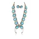 Handmade Certified Authentic Navajo .925 Sterling Silver Turquoise Squash Blossom Native American Necklace and Earrings Set Ray Begay 15740-17659 Handmade Certified Authentic Navajo .925 Sterling Silver Turquoise Squash Blossom Native American Necklace and Earrings Set Ray Begay 15740-17659