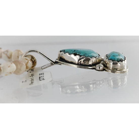 Handmade Certified Authentic Navajo .925 Sterling Silver White and Turquoise Native American Necklace 371077430946 Handmade Certified Authentic Navajo .925 Sterling Silver White and Turquoise Native American Necklace 371077430946