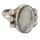 Handmade Certified Authentic Navajo .925 Sterling Silver White Howlite Native American Ring 18243 Handmade Certified Authentic Navajo .925 Sterling Silver White Howlite Native American Ring 18243
