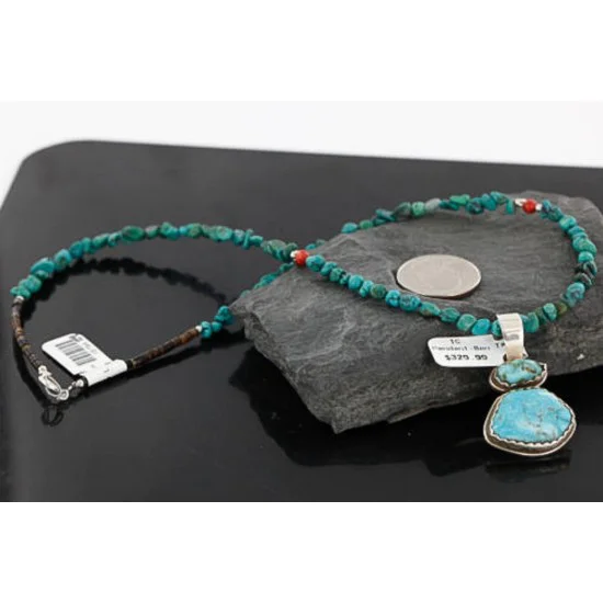 Handmade Certified Authentic Navajo .925 Sterling SilverONE Mountain and Turquoise Native American Necklace 390745950721 Handmade Certified Authentic Navajo .925 Sterling SilverONE Mountain and Turquoise Native American Necklace 390745950721