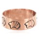 Handmade Certified Authentic Navajo Bear Pure Copper Native American Ring 17092-3