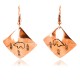 Handmade Certified Authentic Navajo Handstamped Bear Handmade Copper Native American Earrings 371052467330