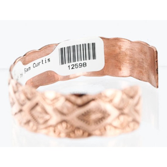 Handmade Certified Authentic Navajo Handstamped Handmade Copper Native American Bracelet 371010420204 Handmade Certified Authentic Navajo Handstamped Handmade Copper Native American Bracelet 371010420204
